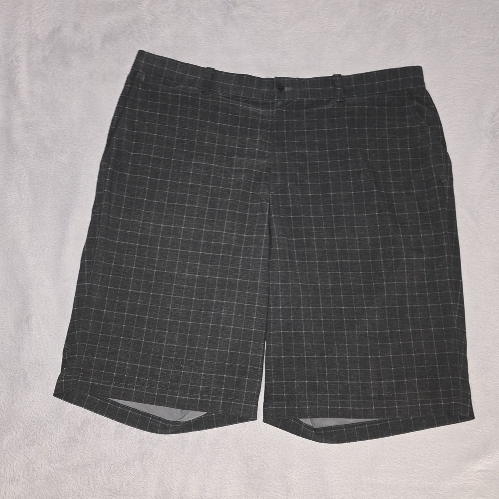 Nike Golf Shorts Mens 38 Plaid Tour Performance Dri Fit Flat Front 11"Inseam